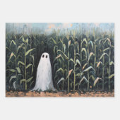 Whimsical Ghost Corn Field Decoupage Inpakpapier Vel (Voorkant 3)