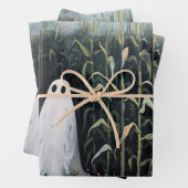Whimsical Ghost Corn Field Decoupage Inpakpapier Vel (In situ)