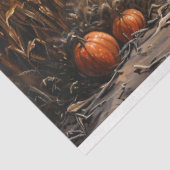 Whimsical Ghost Corn Field Pompoenen Decoupage Tissuepapier (Detail)