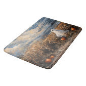 Whimsical Ghost Corn Field Pumpkins Badmat (Gekanteld)