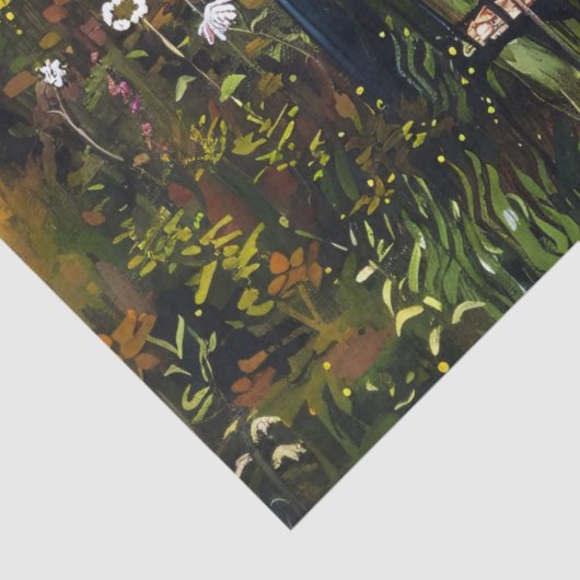 Whimsical Ghost Garden Tea Party Decoupage Tissuepapier (Detail)