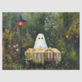 Whimsical Ghost Garden Tea Party Decoupage Tissuepapier (Voorkant)