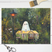 Whimsical Ghost Garden Tea Party Decoupage Tissuepapier