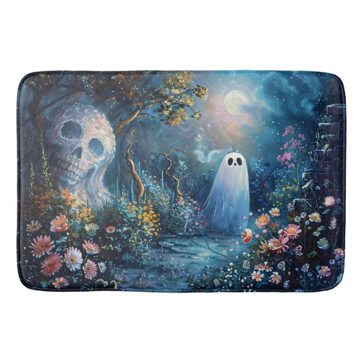 Whimsical Ghost Garden wandelpad Badmat (Voorkant)