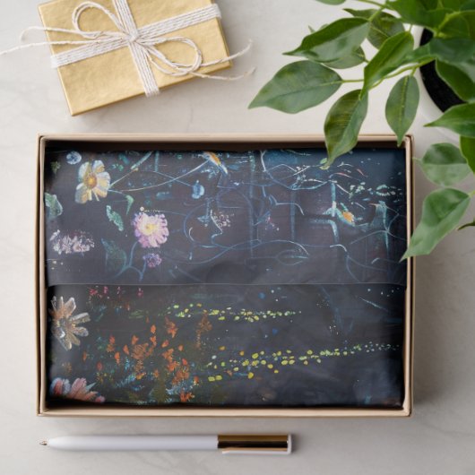 Whimsical Ghost Garden Wandelpad Decoupage Tissuepapier (Geschenk)