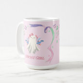 Whimsical Ghost Girl Fun Pastel Halloween Party Koffiemok (Voorkant links)