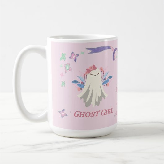 Whimsical Ghost Girl Fun Pastel Halloween Party Koffiemok (Links)