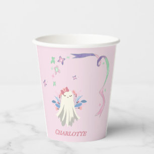 Whimsical Ghost Girl Fun Pastel Halloween Party Papieren Bekers