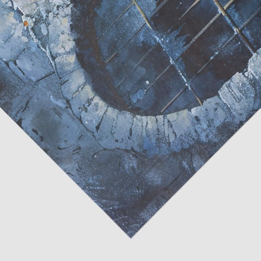 Whimsical Ghost Haunted Castle Decoupage Tissuepapier (Detail)