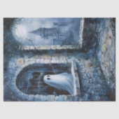 Whimsical Ghost Haunted Castle Decoupage Tissuepapier (Voorkant)
