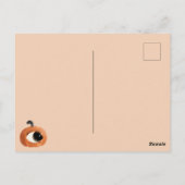 Whimsical Ghost & Pumpkin Schattigee Waterverf Hal Briefkaart (Achterkant)