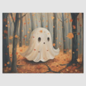 Whimsical Ghost Schattigee Herfst Decoupage Tissuepapier (Voorkant)