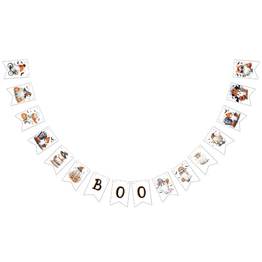 Whimsical Ghosts - BOO - Vlaggetjes (Alle)