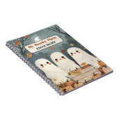 Whimsical Ghosts & Pumpkins beroemd gemaakt door H Notitieboek (Rechterzijde)