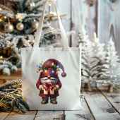Whimsical Gift Giving Christmas Gnome Tote Bag