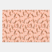 Whimsical Gift Wrap voor haar (set van 3) Inpakpapier Vel (Voorkant)