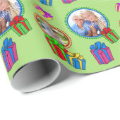 Whimsical Gifts Green met foto's Cadeaupapier (Rol Hoek)