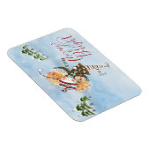 Whimsical Ginger Hair Ice Skater Holiday Magneet (Rechterzijde)