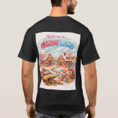 Whimsical Gingerbread Candy Land T-shirt (Achterkant)