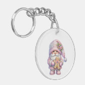 Whimsical Gingerbread Christmas Gnome Sleutelhanger (Voorkant Links)