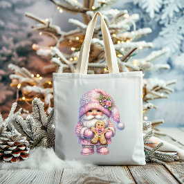 Whimsical Gingerbread Christmas Gnome Tote Bag
