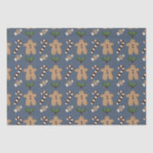 Whimsical Gingerbread en Candy Canes Kerstmis Tissuepapier (Voorkant)