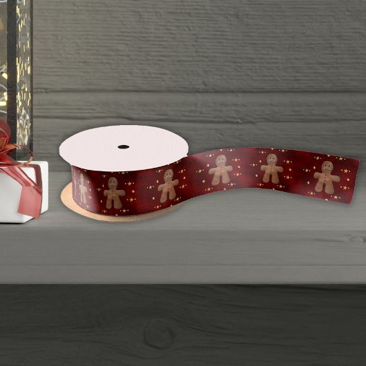 Whimsical Gingerbread Heren Kerstmis Satijnen Lint