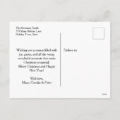 Whimsical Gingerbread Holly kerstgroeten Feestdagenkaart (Achterkant)