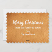 Whimsical Gingerbread House Familiefoto Kerstmis Feestdagenkaart (Achterkant)