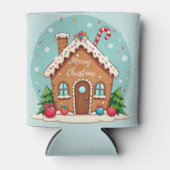 Whimsical Gingerbread House Kerstscene Blikjeskoeler (Voorkant)