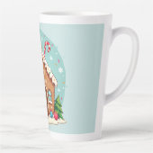Whimsical Gingerbread House Kerstscene Latte Mok (Rechts)