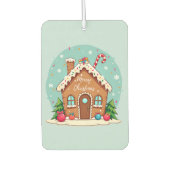 Whimsical Gingerbread House Kerstscene Luchtverfrisser (Voorkant)