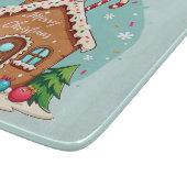 Whimsical Gingerbread House Kerstscene Snijplank (Hoek)