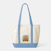 Whimsical Gingerbread House Kerstscene Tote Bag (Achterkant)