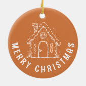 Whimsical Gingerbread House Merry Christmas Keramisch Ornament (Achterkant)