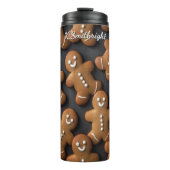 Whimsical Gingerbread Men Array Thermosbeker (Voorkant)