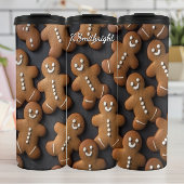 Whimsical Gingerbread Men Array Thermosbeker