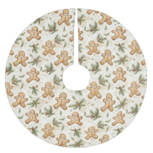 Whimsical Gingerbread & Pine Kerstpatroon Kerstboom Rok