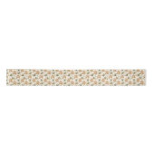 Whimsical Gingerbread & Pine Kerstpatroon Satijnen Lint (Voorkant)