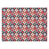 Whimsical Gingham kerstpatchwork Quilt Tafelkleed (Voorkant (Horizontaal))