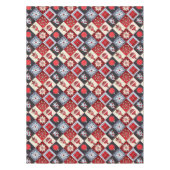 Whimsical Gingham kerstpatchwork Quilt Tafelkleed (Voorkant)