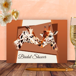Whimsical Giraffe Bridal Shower Invitation Kaart
