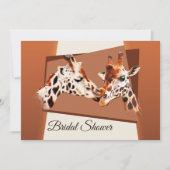 Whimsical Giraffe Bridal Shower Invitation Kaart (Voorkant)