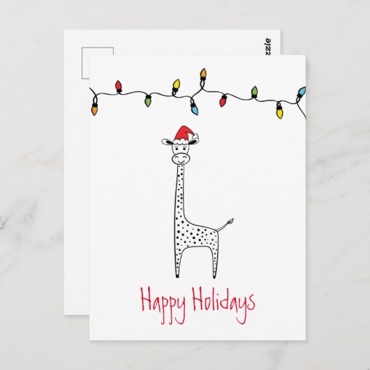 Whimsical-Giraffe Briefkaart (Voorkant / Achterkant)