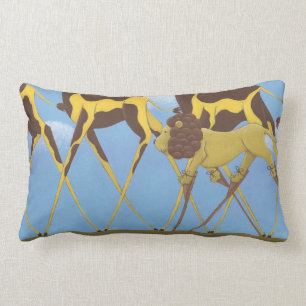 Whimsical Giraffe en Lion Pillow Kussen