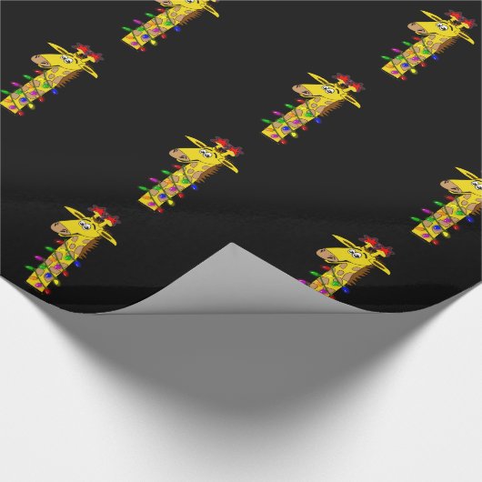 Whimsical-Giraffe met Lights Funny Gift Cadeaupapier (Hoek)