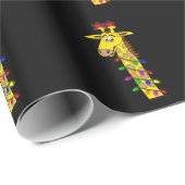 Whimsical-Giraffe met Lights Funny Gift Cadeaupapier (Rol Hoek)