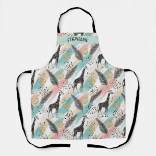 Whimsical Giraffe Polka Dot Pattern – Pastel Schort