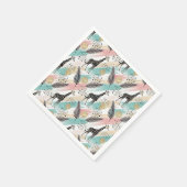 Whimsical Giraffe Polka Dot Pattern – Pastel Servet (Hoek)