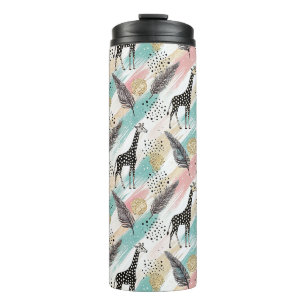 Whimsical Giraffe Polka Dot Pattern – Pastel Thermosbeker
